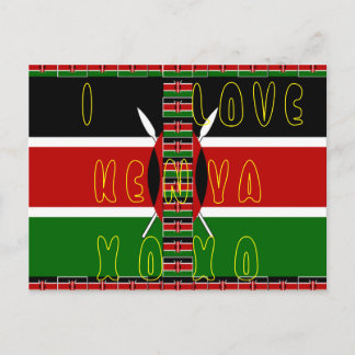 I love Kenya XOXO Postcard