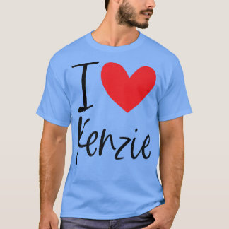 I Love Kenzie Name Personalized Girl Woman BFF Fri T-Shirt