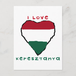 I Love Keresztanya Postcard