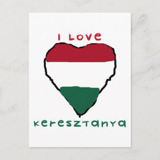 I Love Keresztanya Postcard