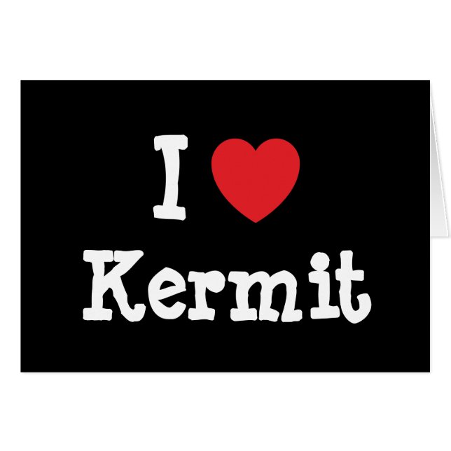 I love Kermit heart custom personalised (Front Horizontal)
