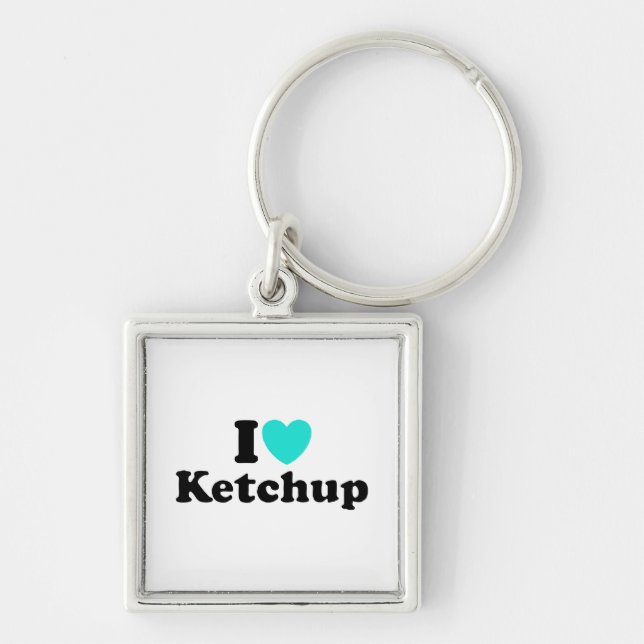 I Love Ketchup Key Ring (Front)