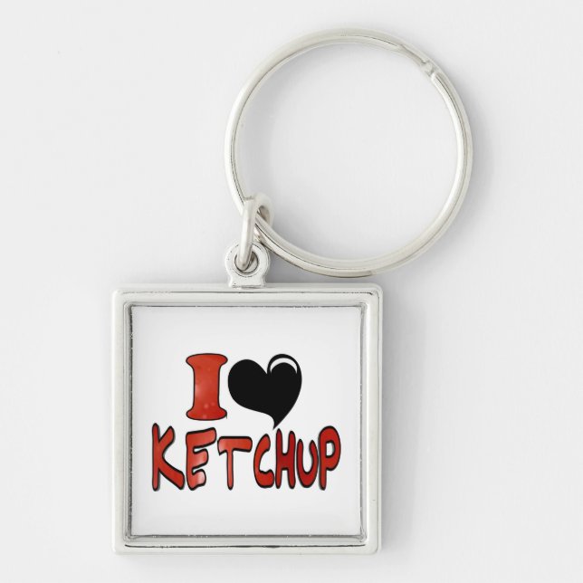 I Love Ketchup Key Ring (Front)