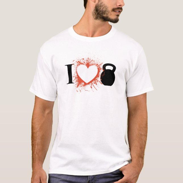 I Love Kettlebells T-Shirt (Front)
