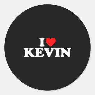 I Love Kevin - Heart Long Sleeve Classic Round Sticker