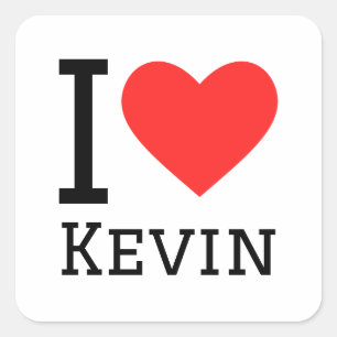 I love kevin square sticker