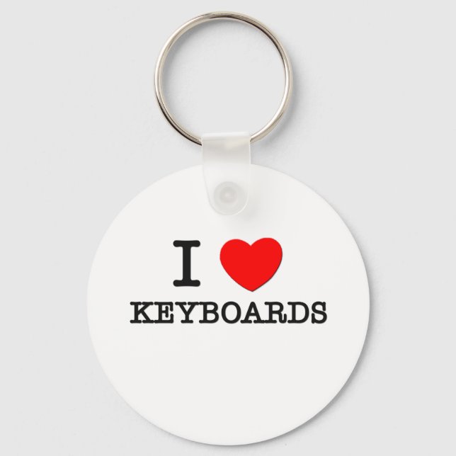 I Love Keyboards Key Ring (Front)