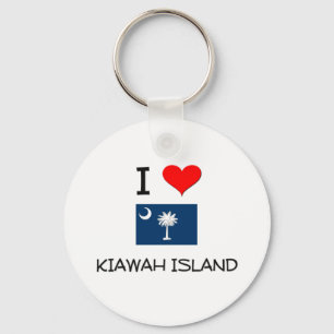 I Love Kiawah Island South Carolina Key Ring