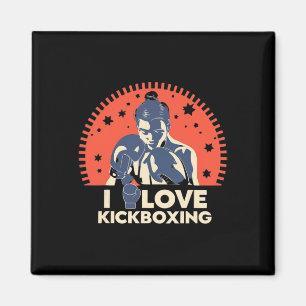 I Love Kick-boxing Boxing Love Kickboxer Kickboxin Magnet