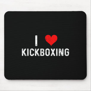I Love Kickboxing - Heart Kickboxers Martial Arts  Mouse Pad