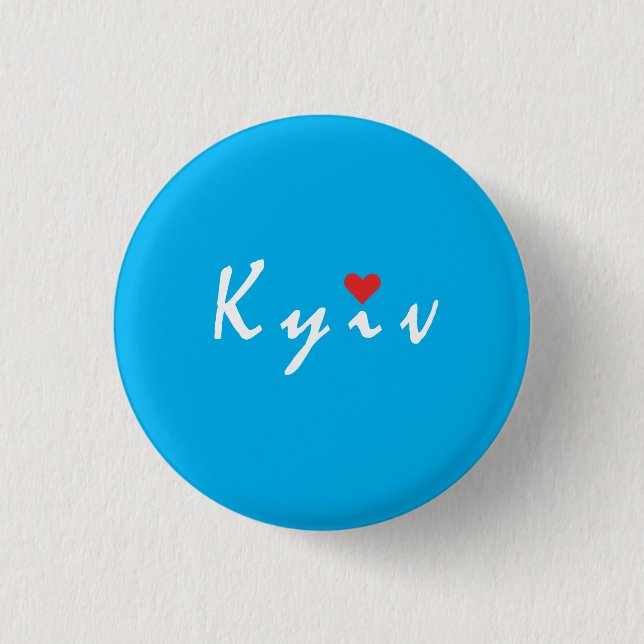 I love Kiev 3 Cm Round Badge (Front)