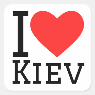 I love kiev square sticker