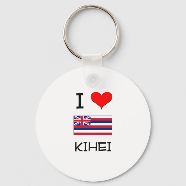 I Love KIHEI Hawaii Key Ring (Front)