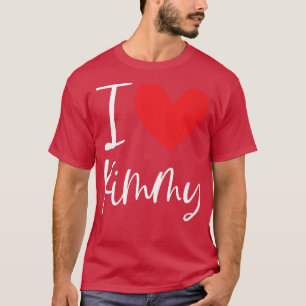 I Love Kimmy Name Personalised Girl Woman BFF Hear T-Shirt