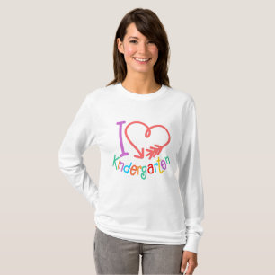 I Love Kindergarten Design T-Shirt