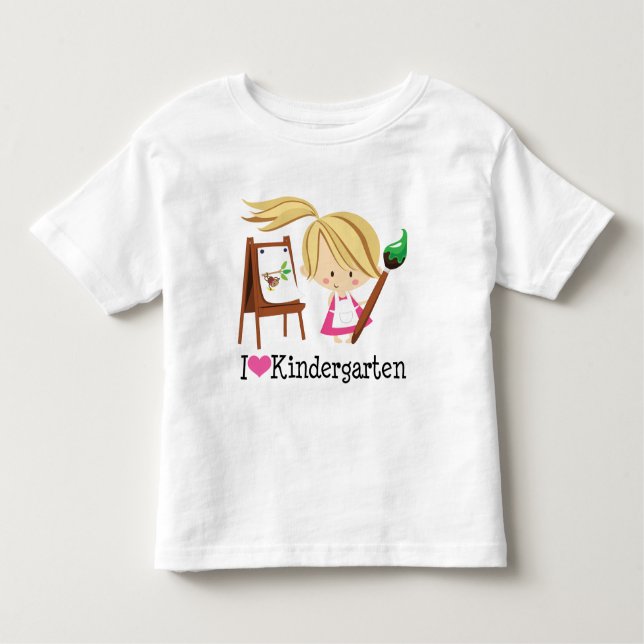 I Love Kindergarten Gift Toddler T-Shirt (Front)
