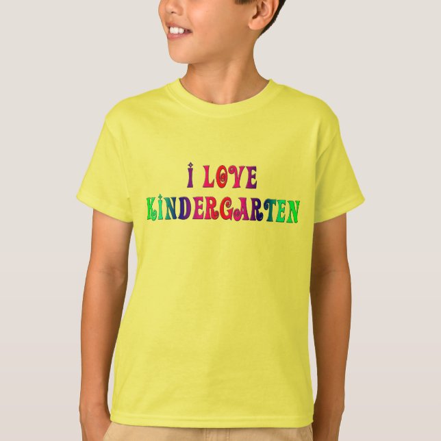I Love Kindergarten Shirt (Front)