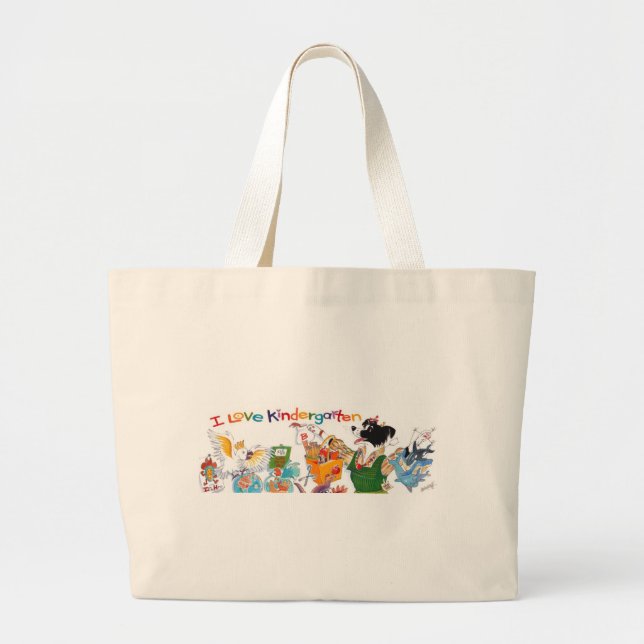 I Love Kindergarten Tote Bag (Front)