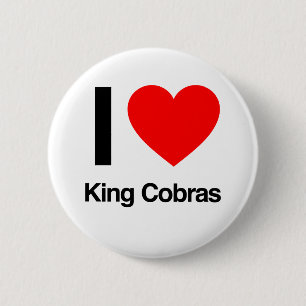 i love king cobras 6 cm round badge