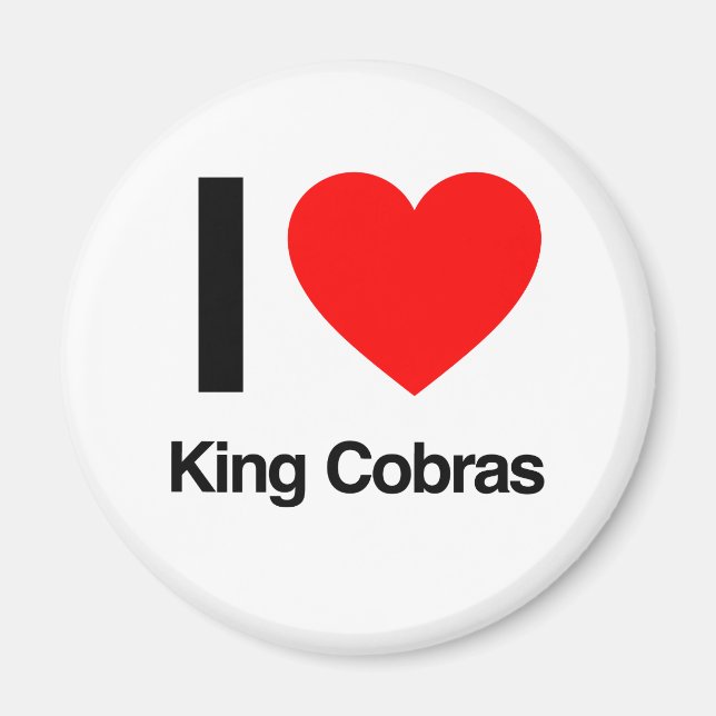 i love king cobras magnet (Front)