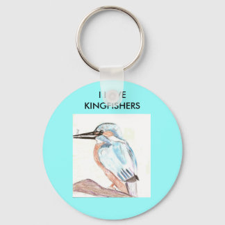 I LOVE KINGFISHERS KEY RING