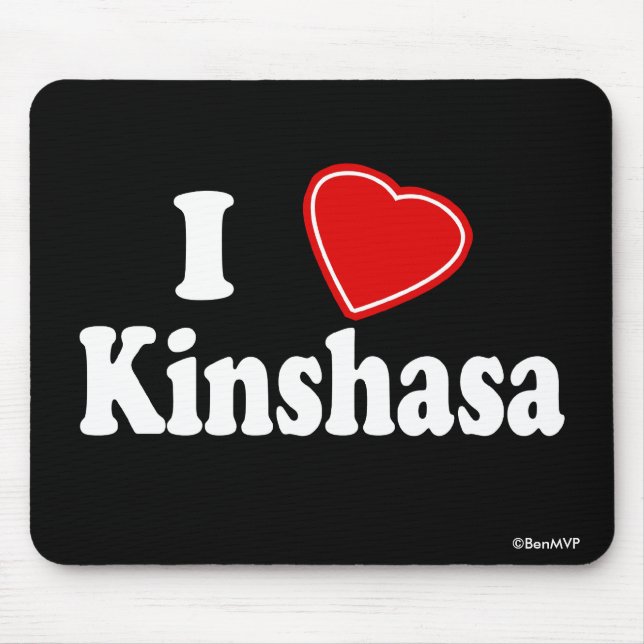 I Love Kinshasa Mouse Pad (Front)