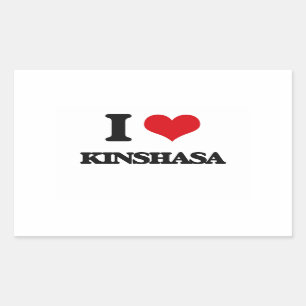 I love Kinshasa Rectangular Sticker