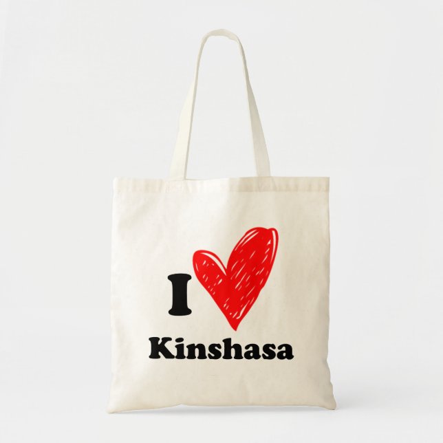 I love Kinshasa Tote Bag (Front)