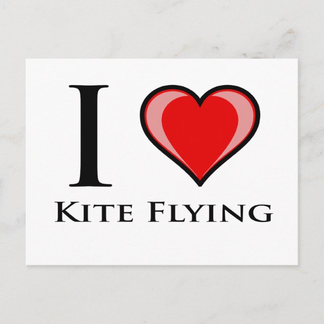 I Love Kite Flying Postcard (Front)