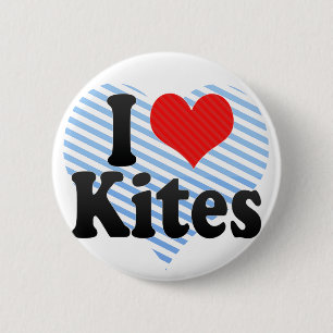 I Love Kites 6 Cm Round Badge