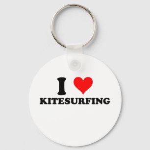 I Love Kitesurfing Key Ring