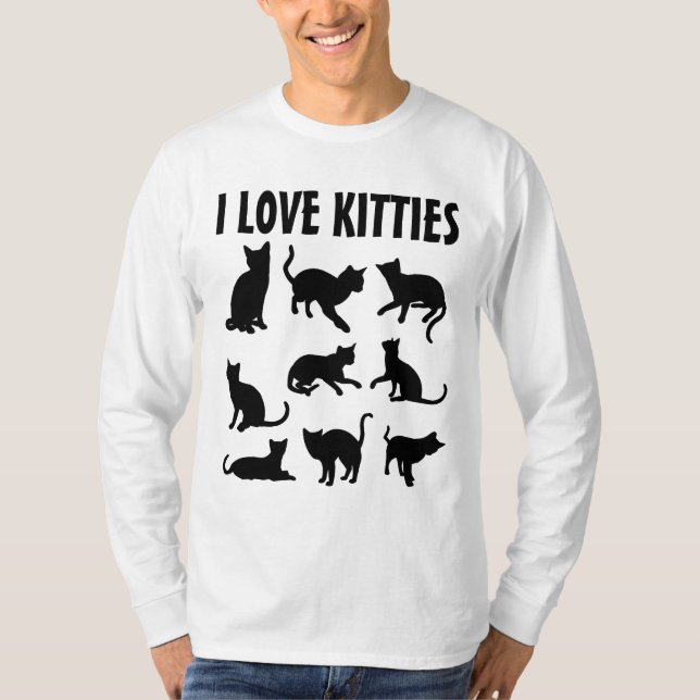 I LOVE KITTIES CAT T-Shirts (Front)