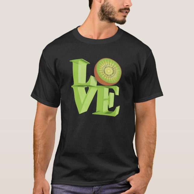 I LOVE KIWI(Kiwi Fruits/Kiwi Berry) T-Shirt (Front)