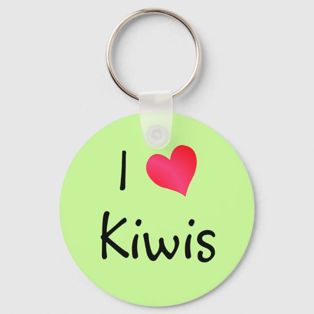 I Love Kiwis Key Ring (Front)