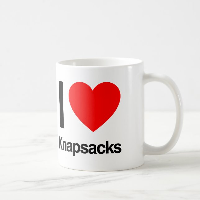 i love knapsacks coffee mug (Right)