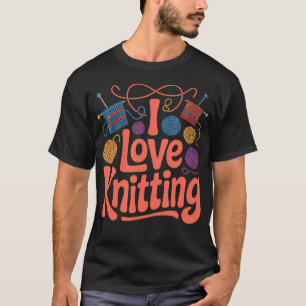 I Love Knitting Creative Yarn Balls T-Shirt