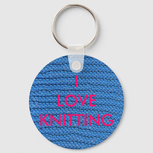 I LOVE KNITTING KEY RING (Front)