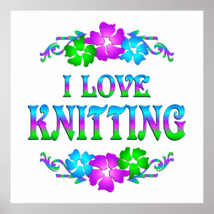 I LOVE KNITTING POSTER