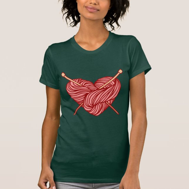 I Love Knitting T-Shirt (Front)