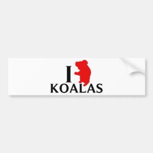 I Love Koalas Bumper Sticker