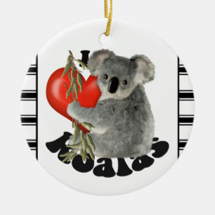 I Love Koalas Ceramic Tree Decoration