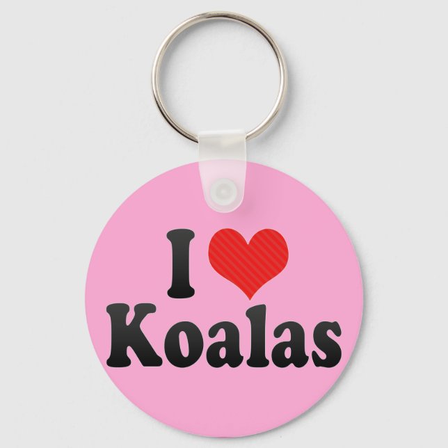 I Love Koalas Key Ring (Front)