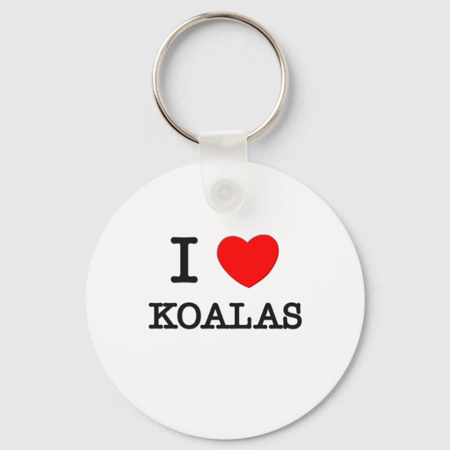 I Love Koalas Key Ring (Front)