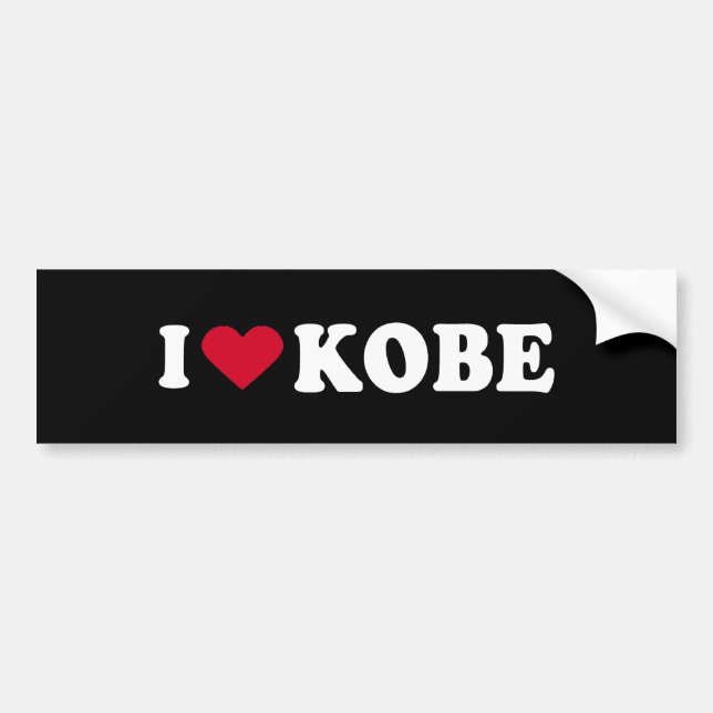 I LOVE KOBE BUMPER STICKER (Front)