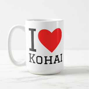 I love kohai square sticker coffee mug