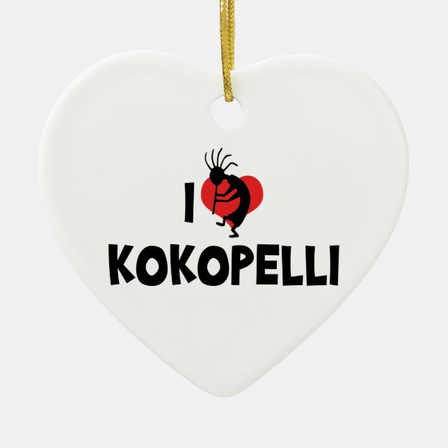 I Love Kokopelli Ornament (Front)