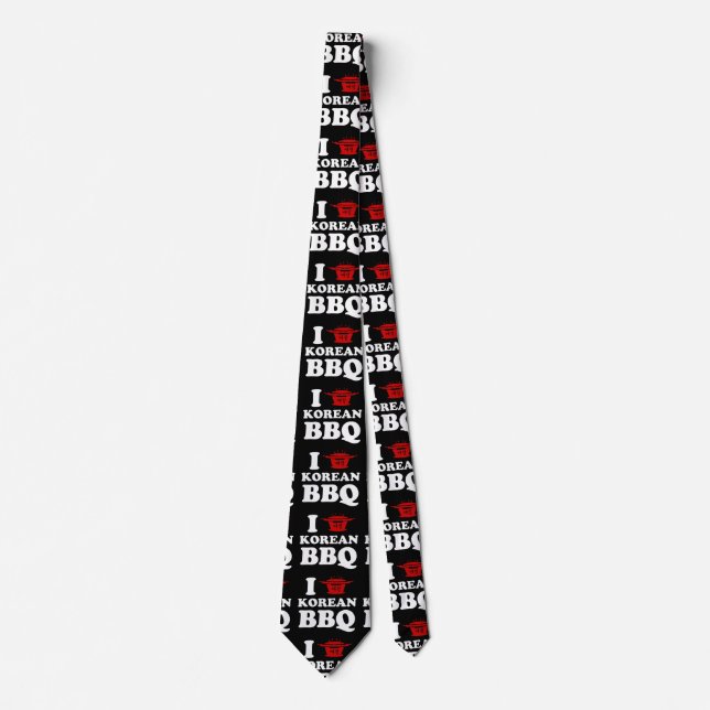 I Love Korean BBQ (고기구이) Tie (Front)