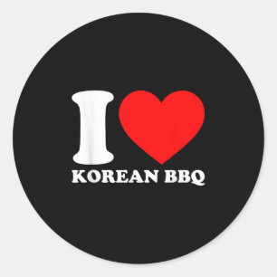I Love Korean Bbq  Classic Round Sticker