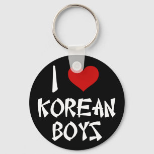 I Love Korean Boys Key Ring