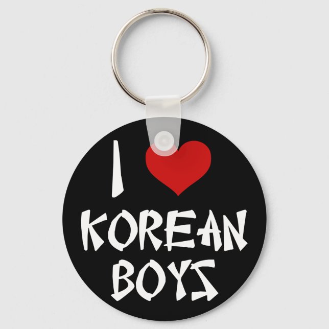 I Love Korean Boys Key Ring (Front)